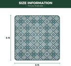 FXW Washable Pee Pads for Dogs, Puppy Pads with Super Absorbent, Specifically Designed for Rollick/Homeplus 24inch 8 Panels Dog Playpen, 63" Square, Tribal Blue, 1 Pack