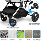 Pet Stroller for Medium Small Dog & Cat, Foldable Lightweight Dog Stroller with Storage Basket Pet Travel Carriage with Safety Leashes, 4 Wheel, Gray