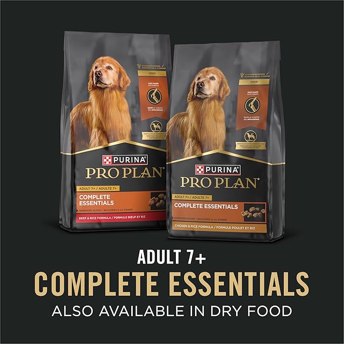 Purina Pro Plan Adult 7 Plus Beef and Rice Entree in Gravy Senior Wet Dog Food - (Pack of 12) 13 oz. Cans