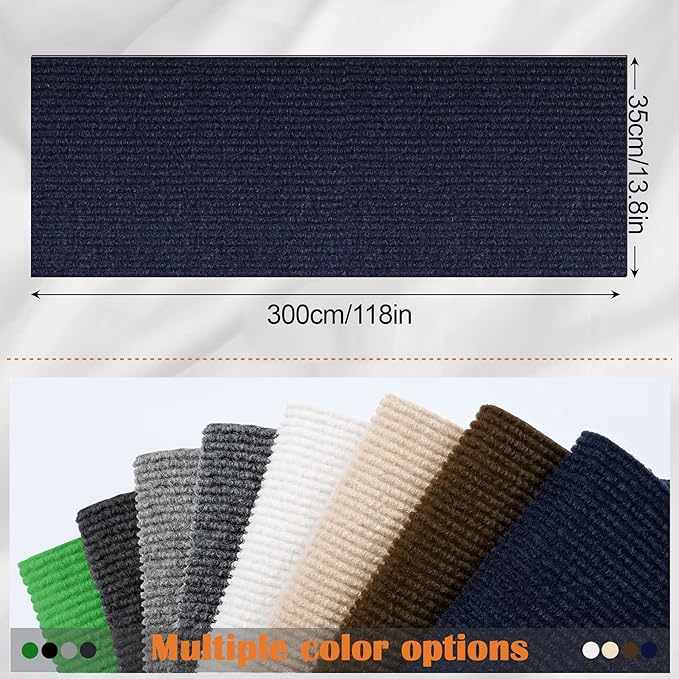 Cat Scratch Furniture Protector - 118" x 13.8" Trimmable Self-Adhesive Cats Claws Scratch Pads, DIY Cat Climbing Couch Protector for Scratch Post Cat Tree Replacement Indoor (Dark Blue)