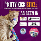 Kitty Kick Stix 15" Catnip Kicker Toy – Set of 2 | Handmade in USA | Interactive Cat & Kitten Toy | Durable Kicker Packed with 100% Potent Catnip for All Breeds (Cat Selfies)