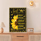 Christian Sunflower Bathroom Pictures Wall Art, Bible Verse Bathroom Wall Decor for Bedroom Office Wall Decorations for Bathroom Living Room Painting Artwork Modern Poster Prints 24"L x 16"W