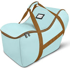YOREPEK Car Seat Travel Bag for Airplane Compatible with Uppababy Mesa and Base, Fits for Chicco Keyfit 30 and Base,Padded Car Seat Carrier for Airport, Car Seat Gate Check Bag, Light Cyan