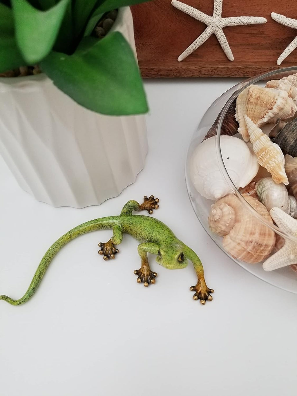 Lizard Home Decor Figurine for Desktop Decoration. Home Decor Accent for Living Room, Office, Kitchen, Bathroom or on Any Shelf in The House…