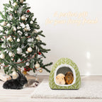 2 Pack Guinea Pig Hideout Bed Rabbit House Cave Accessories Cozy Hide-Out for Bunny Hedgehog Ferret Chinchilla&Other Small Animals