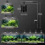 fishkeeper Clip On Aquarium Light, 24/7 Fish Tank Light with Timer, DIY 3 Colors & 10 Brightness Full Spectrum Aquarium LED Lights with Adjustable Metal Clamp for Freshwater Plants Fish Tanks (80W)
