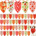 Weewooday 50 Pcs Fall Dog Bandanas Bulk Pumpkin Maple Leaves Thanksgiving Autumn Bandanas for Bibs Adjustable Scarf for Small Medium Large Pet Cat Costume(Leaves Pattern, 19.7 x 13.8 x 13.8 Inch)