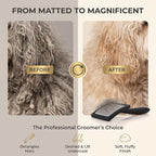 Geib Buttercut Dog Slicker Brush for Dogs (Goldendoodles, Labradoodles, Poodles), Groom Like a Professional, Fluff Detangle Style, Saves Time Energy, Black, Large