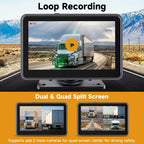 7'' HD1080P Wired Backup Camera System with Touch Screen Monitor, 2 Wired Rear View Cameras, Colorful Night Vision& IP68 Rated &10G Vibration, Backup Camera for Trucks/RVs/Trailers/Skid Steer