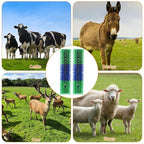 Livestock Scratch Brush With 8 Screws，Animal Back Scratching Brush for Cow,Cattle,Sheep, Horses,Pigs，Massage Grooming Tool(Green, 2pcs)