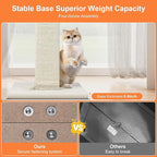 SOCATER Cat Scratching Post 33 Inch Nature Sisal Cat Scratch Post for Indoor Cats, Large Cat Scratcher Protect Your Furniture, for All Breeds