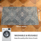 nunubaby Washable Pee Pads for Dogs, Stylish, Non-Slip and Leak-Proof Pee Pads. Reusable Potty Pads for Dogs for Crates and Floors.(Blue/Multi, 36" x72" )