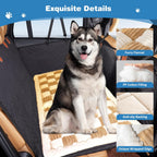 VClife Khaki Plaid Dog Car Bed Mat, Non-Slip Backseat Extender Pet Blanket, Washable Dog Bed Mat for SUVs, Sedans & Small Trucks, Portable Travel Pad for Dogs, Wear Resistant, Pet Friendly, 51"×23.6"