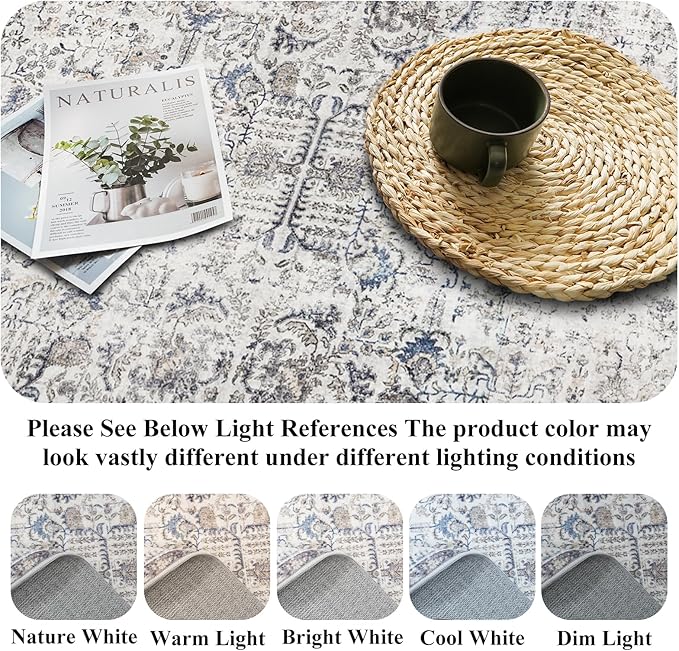 RUUGME 2x10 Kitchen Runner Rug - Vintage Washable Rugs with Non Slip Backing Soft Stain Consistant Carpet for Hallway Entryway Bedroom Indoor Home Decor Floor Mat for Bathroom Laundry (2'x10', Brown)