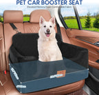 Dog Car Seat for Medium/Large Dogs,Dog Booster Seat for Dog Under 50lbs or 2 Small Dogs, Detachable and Washable Pet Car Seat,Multi-Functional Travel Dog Bed & Dog Sofa(Black)