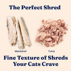 Five Oceans Solid Gold Wet Cat Food Shreds in Gravy - 3 Count Sample Pack - Real Tuna & Mackerel Cat Food for All Ages - Grain Free, Sensitive Stomach