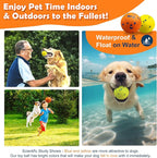 2 Pack Dog Balls Indestructible Tennis Balls for Dogs Durable Bouncy Dog Toy Balls for Aggressive Chewers Interactive Dog Toys for Water Toy Fetch Balls, Yellow,Orange