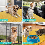 OLANLY Dog Door Mat for Muddy Paws 47x32, Absorbs Moisture and Dirt, Absorbent Non-Slip Washable Doormat, Quick Dry Chenille Mud Mat for Dogs, Entry Indoor Entryway Carpet for Inside Floor, Yellow