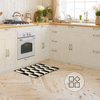 GRANNY SAYS Kitchen Mats for Floor, Kitchen Rugs Non Slip Washable, Runner Rugs for Kitchen Floor, 32" x 20", Stain Resistant Comfort Standing Mat Made of 100% Polypropylene, Black