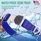 Dogline Biothane Waterproof Dog Collar with Herm Sprenger Stainless Steel Quick Release Buckle – Heavy Duty Tactical Durable Collar for Dogs – Comfortable and Safe Pet Collar W 1" L 15-25" Blueberry