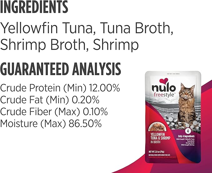 Nulo Freestyle Cat & Kitten Wet Cat Food Pouch, Premium All Natural Grain-Free Soft Cat Food Topper with Amino Acids for Heart Health and High Animal-Based Protein