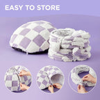 Lesure Donut Cute Jacquard Cat Tunnel Bed Kitten Toys for Puppy Bunny | 33.5x33.5x10in,Round Cat Bed Tube for Indoor Cats Rabbit Dog,Pet Peekaboo Cave Toy,Spiral Hideaway,Washable Cushion,Lavender
