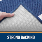 OLANLY Indoor Door Mat, 32x20, Non-Slip Absorbent Resist Dirt Entrance Mat, Washable Low-Profile Inside Entry Doormats for Entryway, Navy