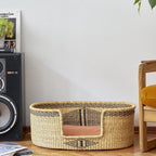 Woven Dog Bed Basket–Gifts for Dogs–Small to XXL Dog Bed–Large Bed for Large Dogs–Elegance and Decorative Bed for Your Dog–Comfortable Dog Bed–Small Dog Bed (Medium, Bobo)