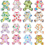 Dog Pajamas Pjs Summer Fall Dog Clothes for Small Dogs Girl - Boy - Medium Size Dogs, Soft Stretchy Puppy Clothes Doggie Onesies Cat Pet Jammies Outfit, Donut Purple