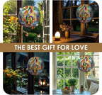 Stained Glass Window Hanging, 7.9'' Musical Note Suncatcher, Stained Glass Ornament, Suncatchers for Windows Hanging, Musical Note Gift for Music Lovers, Teachers, Graduation & Christmas