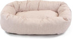 Majestic Pet Bagel Calming Dog Bed, 40 Inch Large, Round, Washable, Pink | Cozy Soft Fluffy Donut Pet Bed with Spine Support for Head Rest – Anti-Anxiety Comfort for Puppies & Dogs, 40x29x9 Inches