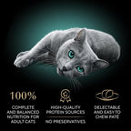 Sheba Perfect Portions Wet Cat Food Pate Savory Chicken Entree and with Sustainable Salmon Variety Pack, 2.6 oz. Twin-Pack Trays (6 Count, 12 Servings) (Pack of 2)