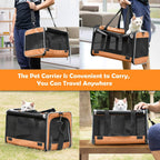 Dog Carry Bag for Puppy Pet Soft-Shell Portable Kennel Crate for 0-15 lbs Foldable Pomeranian Travel Cage Tea Cup Yorkie Carrier Purse Indoor Carrying Case Cat Supply Melon Tiny Dog Melon