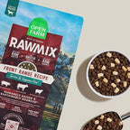 Open Farm, RawMix Grain-Free Dry Dog Food, Protein-Packed Kibble Coated in Bone Broth with Freeze Dried Raw Chunks, Beef Pork & Lamb, Front Range Recipe, 20lb Bag