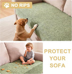 H.VERSAILTEX Non Slip Pet Couch Cover Chenille Dog Bed Protector Thick Soft Sofa Slipcover Pet Friendly Washable Couch Cushion Covers for Pets (30" x 70", Sage)