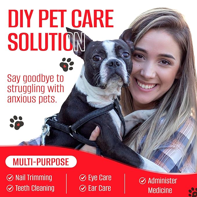 Dog Grooming Hammock for Dogs – Dog Restraint for Nail Trimming with Pet Nail Clipper – Dog Sling for Grooming, Dog Hammock for Nail Cutting & Grooming Harness (Legs Spacing:13-16”)/Max W:60lb)