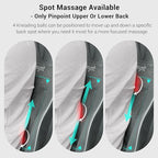 Mynt FSA Eligible HSA Approved Shiatsu Neck and Back Massager for Chair with 10 Deep Kneading Nodes, 2D & 3D Adjustable Back Massage with Heat, Portable Massage Chair Pad (Gray)