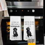 Black Goldendoodle Dog Kitchen Towels Set of 2, Funny Dog Kitchen Decor, Dogs Gifts for Women Men Hand Towel, Pet Owner Gift Decorative Tea Towels Dish Towel 16x24 Inch