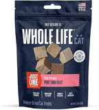 Whole Life Cat Just One Tuna Freeze Dried Cat Treats - Human Grade High Protein Food, Healthy Training Snacks, Freeze Dried Tuna Food Toppers, USA Made Natural Treats - 1.5 oz (Pack of 1)