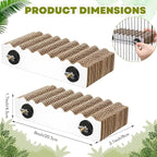 CroBlissful 2-Piece Bird Platforms - Macaw, Small Parakeet, Conure, Budgie - Brown Cardboard Bird Perch - Paw Grinding Stand - Parrot Playground