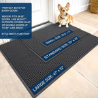 OLANLY Front Door Mat Indoor Outdoor Entrance, Waterproof Heavy Duty Doormat, Fade Resistant, Low Profile, Easy Clean Patio Porch Welcome Floor Mats for Entry, 59x30, Charcoal Grey