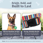 Lucky Love Dog - Adjustable Dog Collar with Easy Click Buckle for Large Ones, Durable, & Comfortable for Male & Female Dogs, Pet Collar for Puppies & Adult Dogs - Hippie, Large
