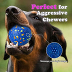 4Pcs Super Bouncy Dog Balls, Fun Indestructible Tennis Balls for Aggressive Chewers, Durable Floating Fetch Toys for Medium and Large Dogs with Lifetime Replacement