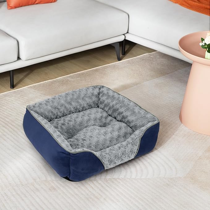 INVENHO XX-Large Dog Bed Rectangle Washable Orthopedic Soft Calming Sleeping Durable Pet Cuddler with Anti-Slip Bottom