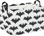 Batman Baskets for Kids Gift Basket Empty for Boys and Girls Rectangular Toy Storage Bins Organizer Bin Box Cute Bat Room Decor for Home(Black Bats)