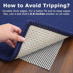 KOZYFLY Runners for Hallways 2x6 ft Washable Kitchen Runner Non Slip Rubber Backed Hall Runners Cotton Entryway Runner Rugs Floor Carpet for Indoor Backdoor Bedroom Kitchen, Royal Blue/Navy