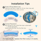 Cat Water Fountain Filter Replacement Upgrade Cat Fountain Filter Arc-Shaped Safe Washable Animal Water Fountain Filters with 4 Filtration System for HAPUP Dog Kitty Spout Cat Fountain