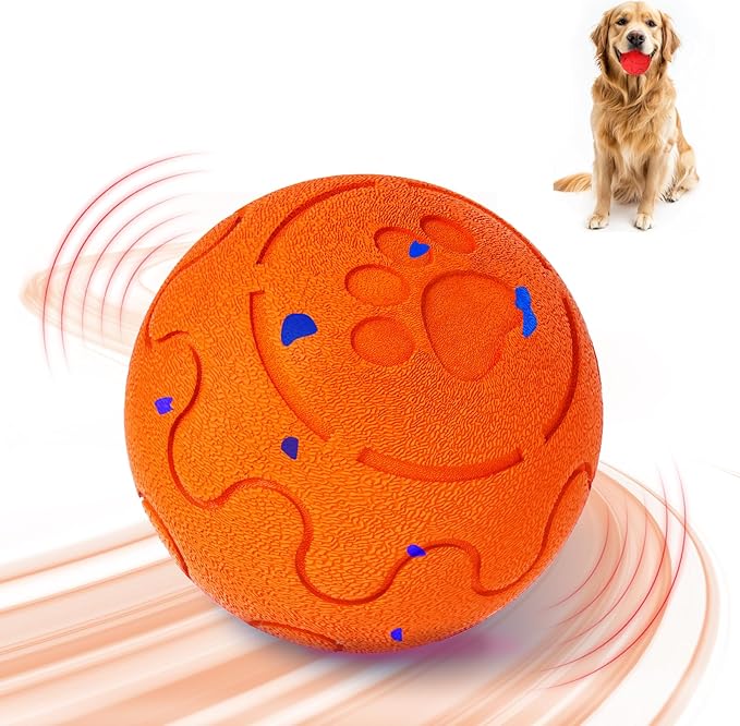 Interactive Dog Ball, Smart Dog Toy for Medium and Large Dogs, Automatic Moving, Rotating & Bouncing, E-TPU Material, IP54 Waterproof, Motion-Activated Dog Stimulation Toy to Keep Them Busy