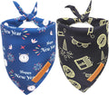 Realeaf Happy New Year Dog Bandanas 2 Pack, Reversible Holiday Pet Scarf for Boy and Girl, Premium Durable Fabric, Bandana for Small Medium Large and XLarge Dogs (Large)