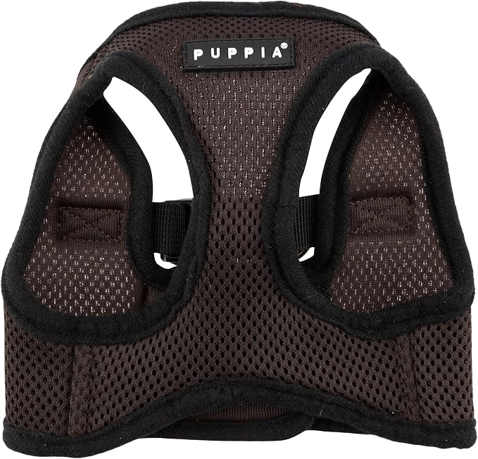 Puppia Soft Vest Dog Harness Step-in Padded Mesh No Choke No Pull Comfortable Walking Running Training for Small Medium Large Dogs, Brown, XXX-Large